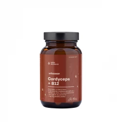 Cordyceps - Ekstrakt z Owocnika Kordyceps Chiński 30:1 + Witamina B12 Mycodrop (60 kaps) Aura Herbals
