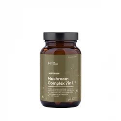 Mushroom Complex 7in1 - Reishi Chaga Shiitake Maitake Lions Mane Kordyceps Tremella Mycodrop (60 kaps) Aura Herbals
