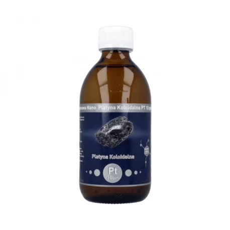 Platyna Koloidalna Niejonowy Płaski Nano Crystalit Pt 10 ppm 300 ml Vitacolloids