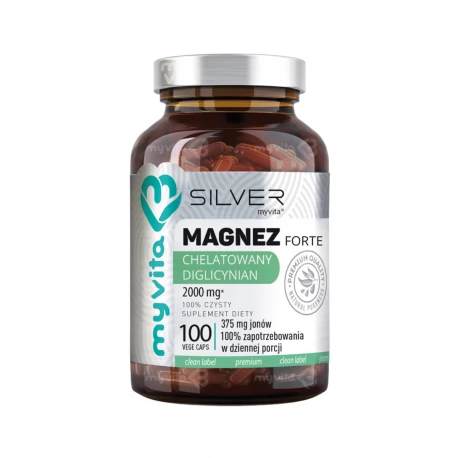 Magnez Chelatowany Forte 2000 mg - Diglicynian Magnezu + B6 P5P (100 kaps) MyVita