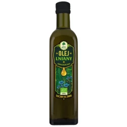 Olej Lniany EKO 250ml (Tłoczony na zimno) Dary Natury