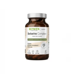 Berberine Complex+ 450 mg Berberyna + Morwa Biała + Kozieradka Kontrola Cukru we Krwi (60 kaps) Biowen