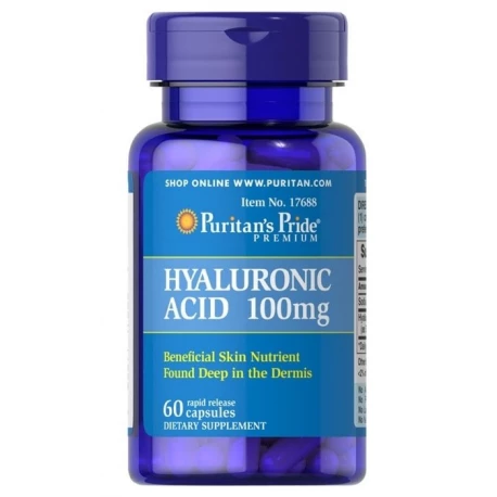 Kwas Hialuronowy 100mg (60kaps) Hialuronian sodu PURITAN'S PRIDE