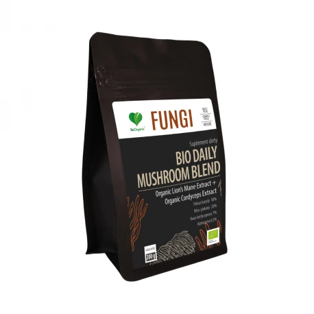 Soplówka jeżowata Cordyceps Bio Daily Mushroom Blend proszek 200 g Fungi BeOrganic