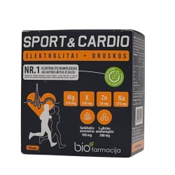 Elektrolity + Sole Mineralne Sport & Cardio Magnez Potas Cynk (14 saszetek) Biofarmacja