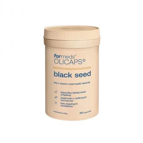 OLICAPS Black Seed Olej z Nasion Czarnuszki Siewnej Wsparcie Odporności (60 kaps) ForMeds