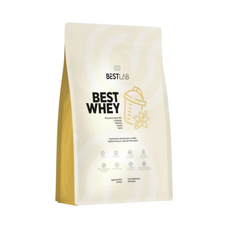 BestWhey Odżywka Białkowa ISO WHEY Kreatyna BCAA Bromelaina Wanilia Doypack 900 g BestLab