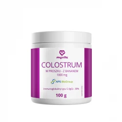 Colostrum w Proszku z Bananem Siara Bydlęca 30% Immunoglobulin G 100 g MyVita