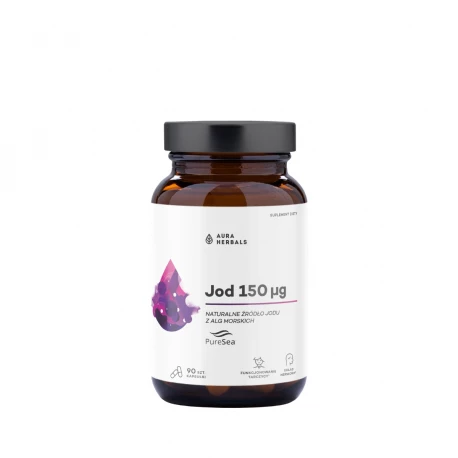 Jod 150 µg PureSea® z Alg Morskich (90 kaps) Aura Herbals