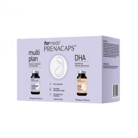 PRENACAPS Zestaw Multi PLAN + DHA Zestaw dla Kobiet Planujących Ciążę (90 kaps) Formeds