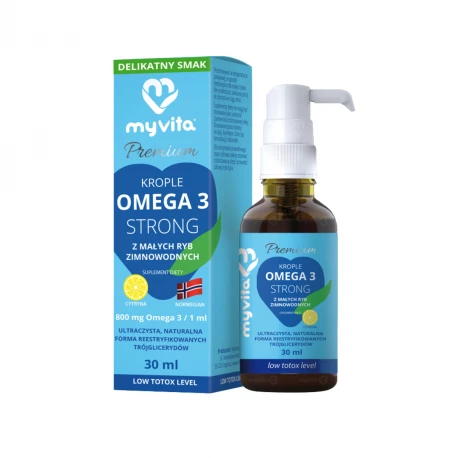 Omega 3 STRONG EPA DHA rTG w Kroplach 30 ml MyVita