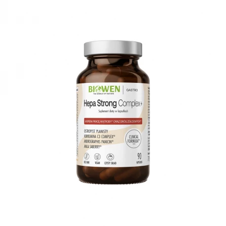 Hepa Strong Complex+ Wsparcie Pracy Wątroby VEGE (90 kaps) Biowen