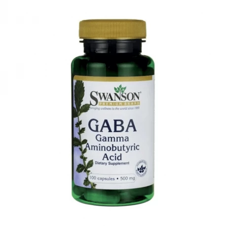 Gaba 500 mg Kwas Gamma Aminomasłowy (100 kaps) Swanson