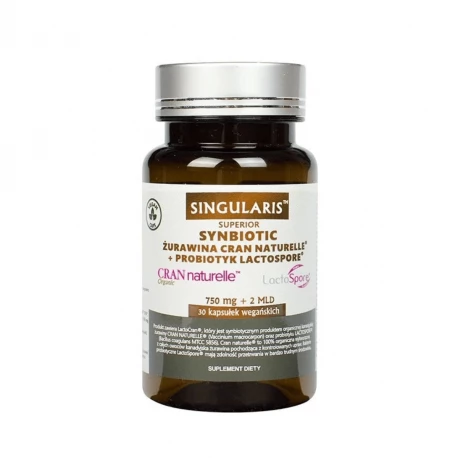 SYNBIOTIC Superior Żurawina Cran Naturelle + Probiotyk Lactospore (30kaps) SINGULARIS