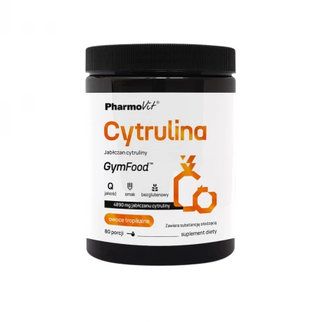 Cytrulina - Jabłczan Cytuliny Proszek o Smaku Owoców Tropikalnych 400 g Gym Food Pharmovit
