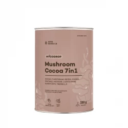 Kakao z Grzybami 7w1 Reishi Chaga Shiitake Maitake Lion\'s Mane Kordyceps Tremella o Smaku Czekoladowym Mycodrop Aura Herbals