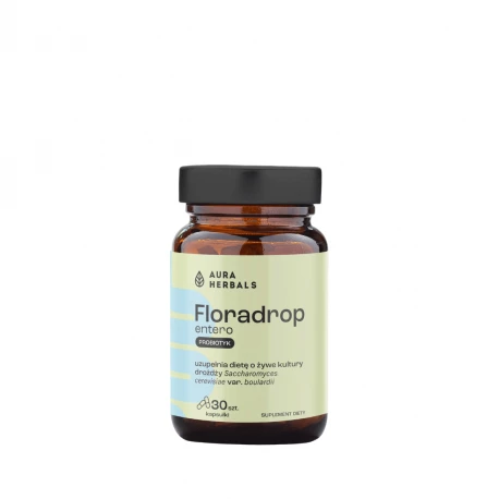 Floradrop Entero Probiotyk Saccharomyces Boulardii 5 mld (30 kaps) Aura Herbals