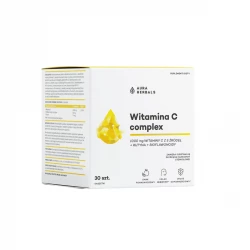Witamina C Complex 1000 mg - 5 źródeł - Rutyna Bioflawonoidy - o Smaku Pomarańczowym (30 sasz) Aura Herbals