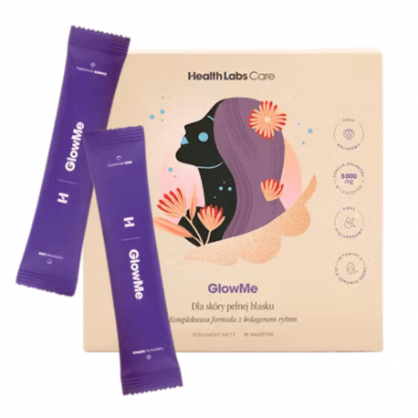 GlowMe Kolagen Witaminy Kwas Hialuronowy Piękna Skóra (30 sasz) Health Labs Care