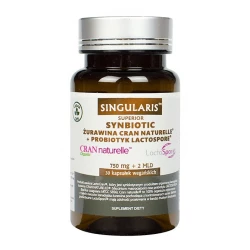 SYNBIOTIC Superior Żurawina Cran Naturelle + Probiotyk Lactospore (30kaps) SINGULARIS