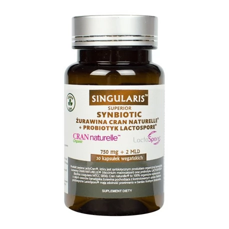 SYNBIOTIC Superior Żurawina Cran Naturelle + Probiotyk Lactospore (30kaps) SINGULARIS