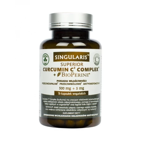 Curcumin C3 Complex Bioperine (70kaps) Kurkumina Piperyna SINGULARIS