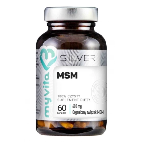MSM Metylosulfonylometan Siarka organiczna 600 mg (60 kaps) Silver Myvita