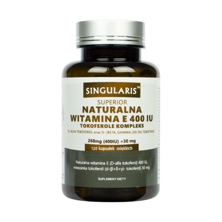 Witamina E 400IU Tokoferole Naturalna (120 kaps) Singularis