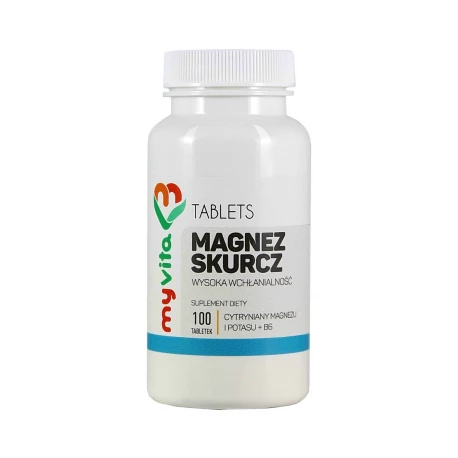 Magnez Skurcz + Potas + Witamina B6 (100 tab) Myvita