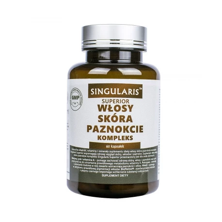 Włosy Skóra Paznokcie Kompleks Cynk Biotyna (60kaps) SINGULARIS