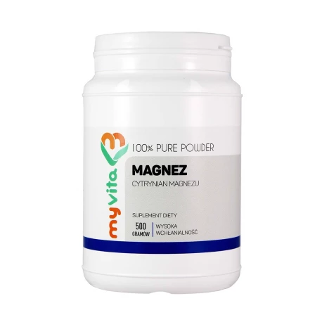 Cytrynian Magnezu Proszek 500g Magnez MyVita