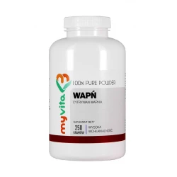 Cytrynian Wapnia 100% Czysty Proszek 250 g Wapń Myvita