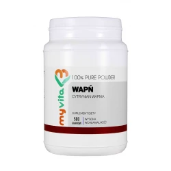 Cytrynian Wapnia 100% Czysty Proszek 500 g Wapń MyVita