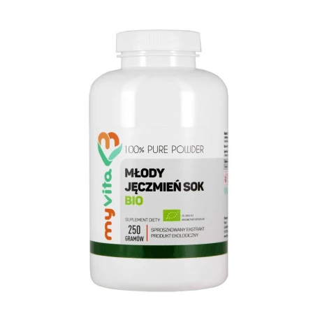 Młody Jęczmień BIO 100% Sproszkowany Sok 250g MyVita