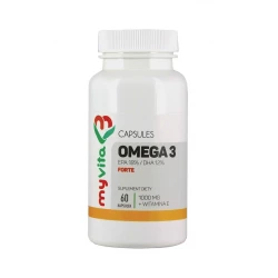 Omega 3 Forte 1000mg EPA 18% / DHA 12% + Witamina E (60 kaps) Myvita