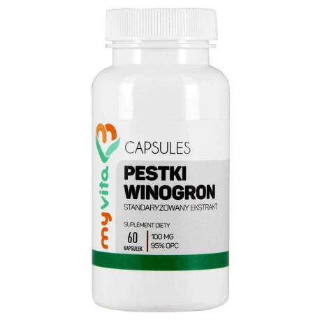 OPC 100 mg Ekstrakt z Pestek Winogron (60 kaps) Myvita