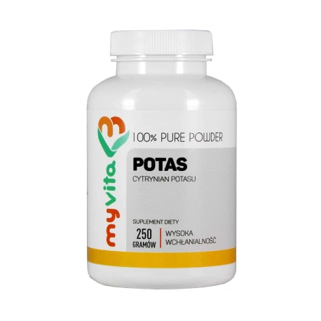POTAS Cytrynian Potasu Proszek 250 g Myvita