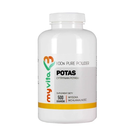 POTAS Cytrynian Potasu Proszek 500 g Myvita
