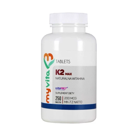 Witamina K2 MK-7 MAX 200 mcg z Natto (250 tab) Myvita