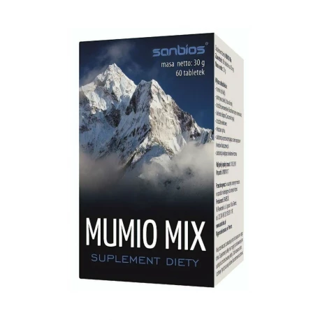 MUMIO MIX (60tab) Pokrzywa Kurkuma Drożdże Cynk Selen SANBIOS