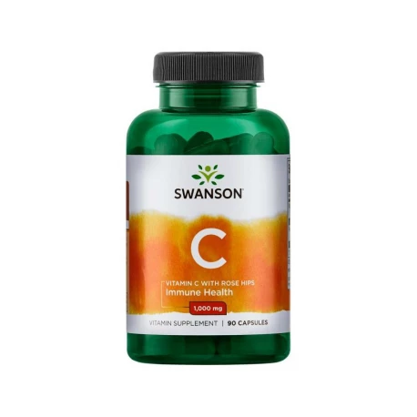 Witamina C 1000 mg z Dziką Różą (90 kaps) Swanson