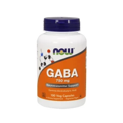 GABA Kwas Gamma-Aminomasłowy 750mg (100kaps) Now Foods