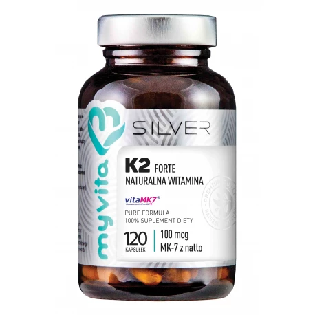 WITAMINA K2 MK-7 FORTE 100 mcg Naturalna (120 kaps) Silver Myvita