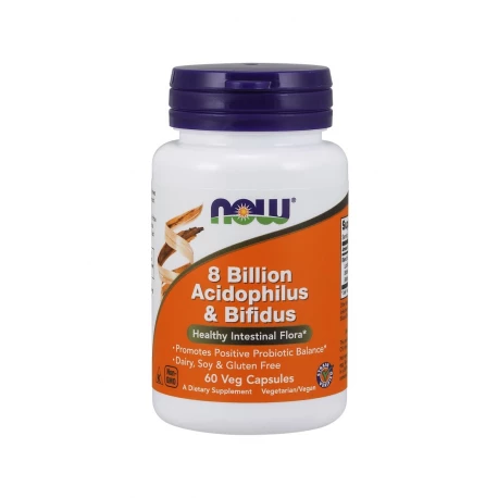 Probiotyk 8 Bilion Acidophilus & Bifidus 8 mld (60 kaps) Now Foods