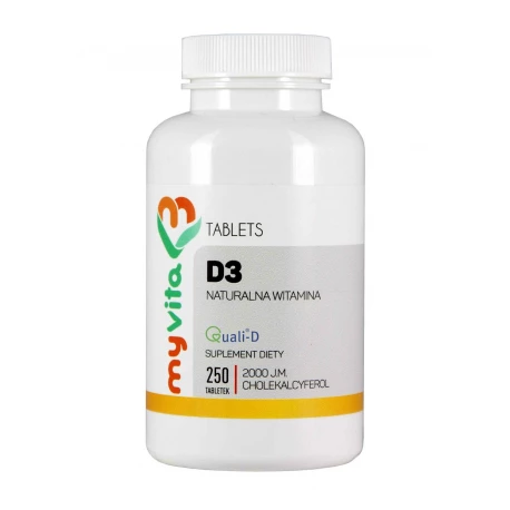 Witamina D3 z Lanoliny 2000IU (250 tab) Myvita