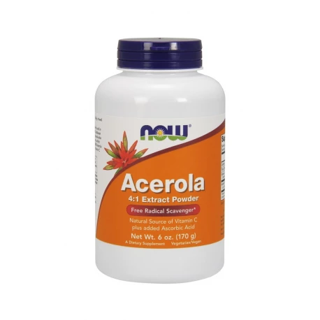 Acerola Ekstrakt 4:1 Proszek 170g Witamina C Now Foods