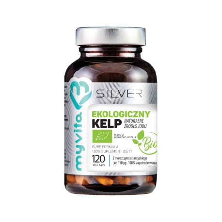 Kelp Morszczyn BIO 150 µg (120 kaps) Naturalny Jod Silver MyVita