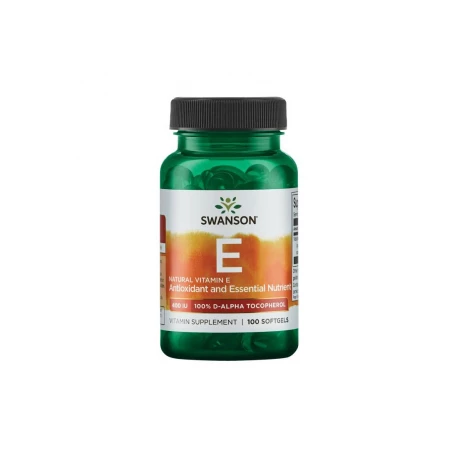 Naturalna Witamina E 400 IU D-Alfa Tokoferol (100 sgels) Swanson