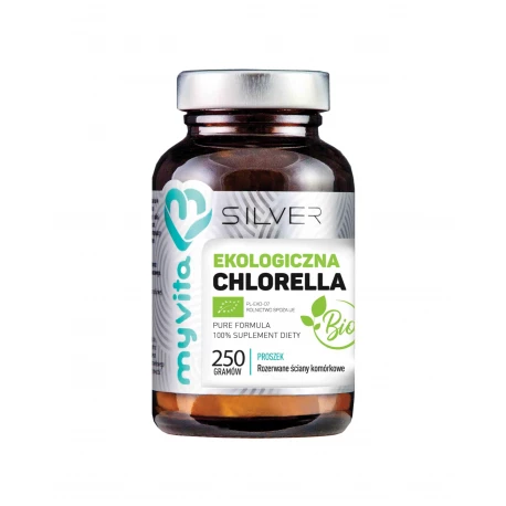 Chlorella Vulgaris Ekologiczna 100% BIO Proszek 250 g Silver MyVita