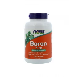 Boron 3 mg Bor (250 kaps) Zdrowe Kości Now Foods